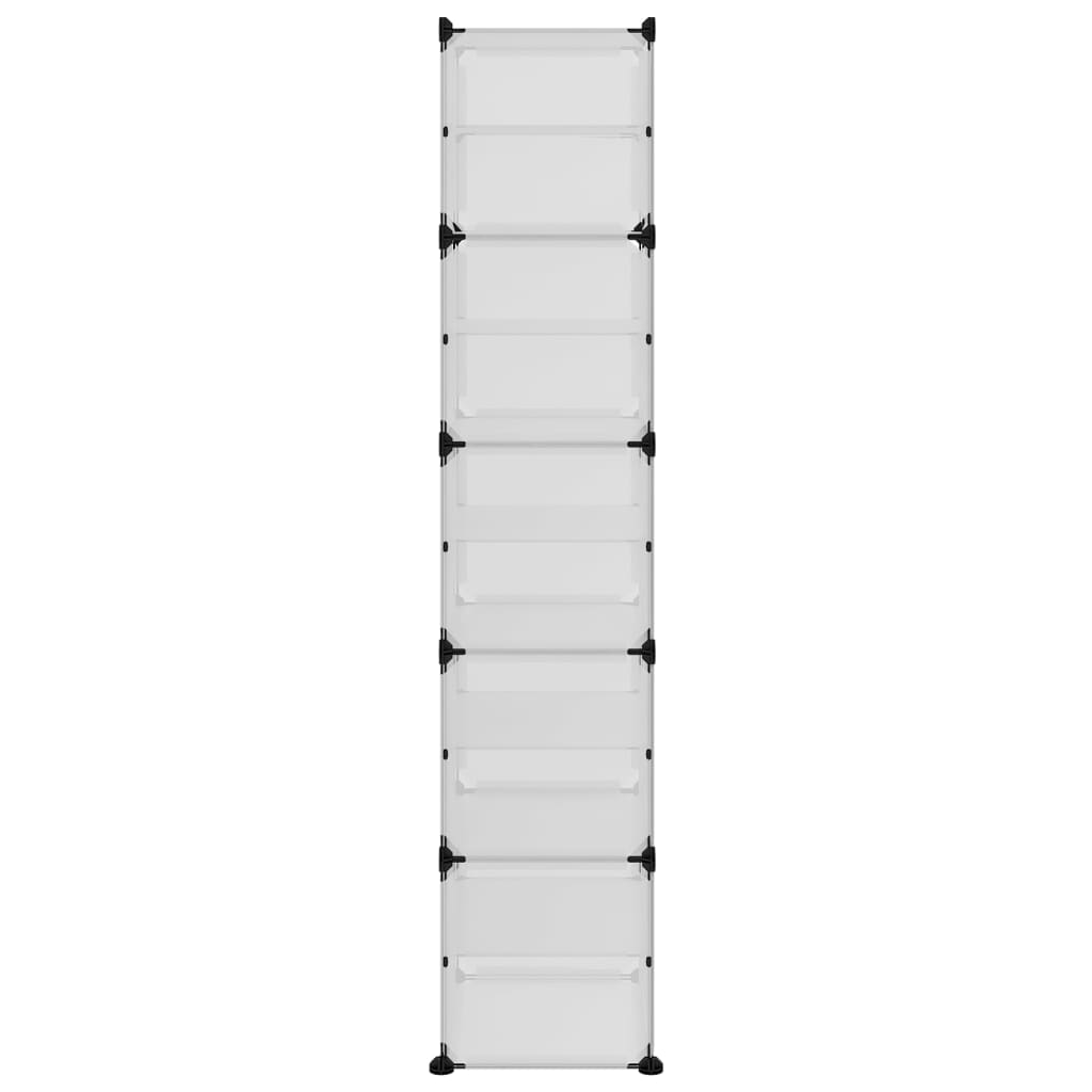 Scarpiera Trasparente 44x31,5x153,5 cm in PP