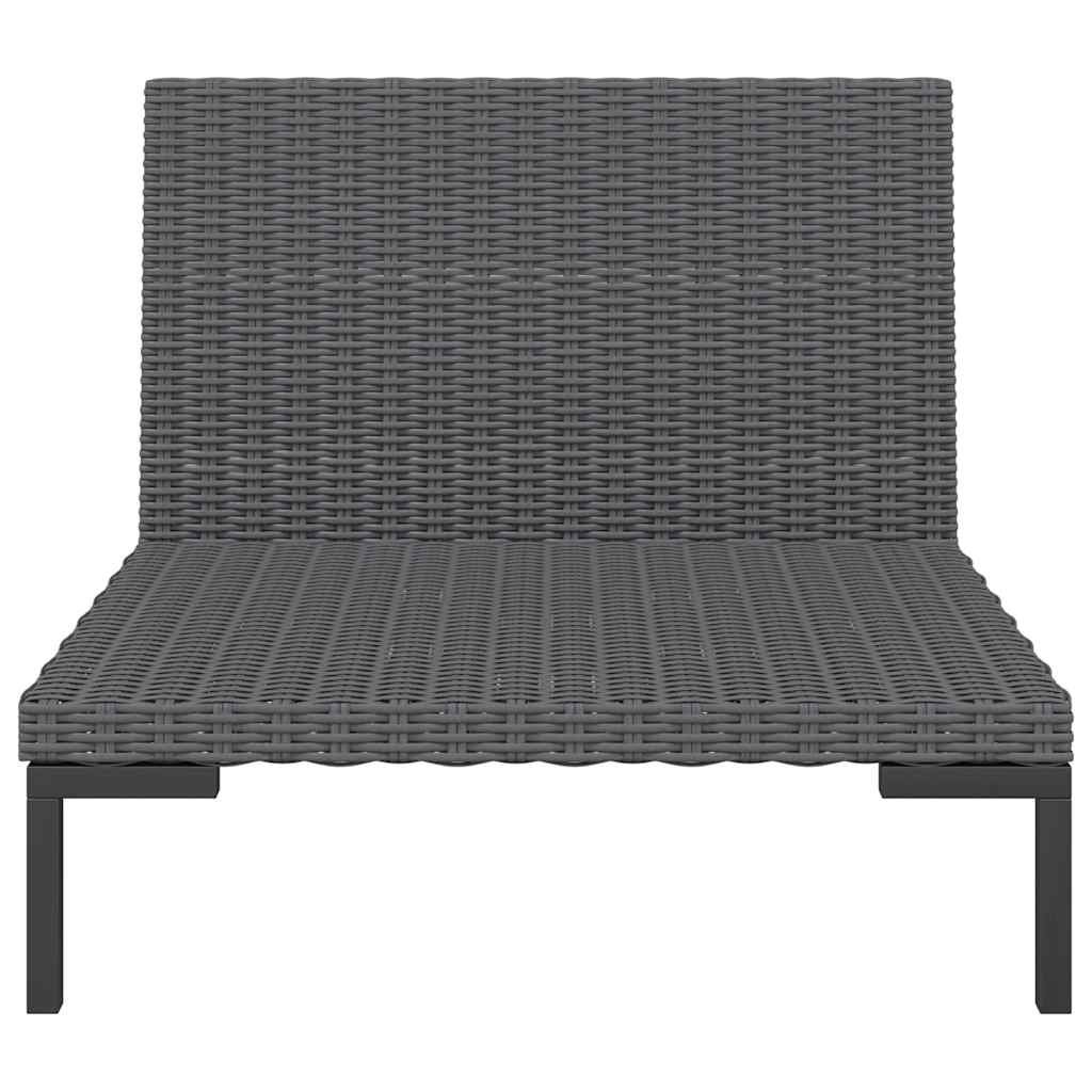 Divano da Giardino con Cuscini in Polyrattan Mezzo Tondo