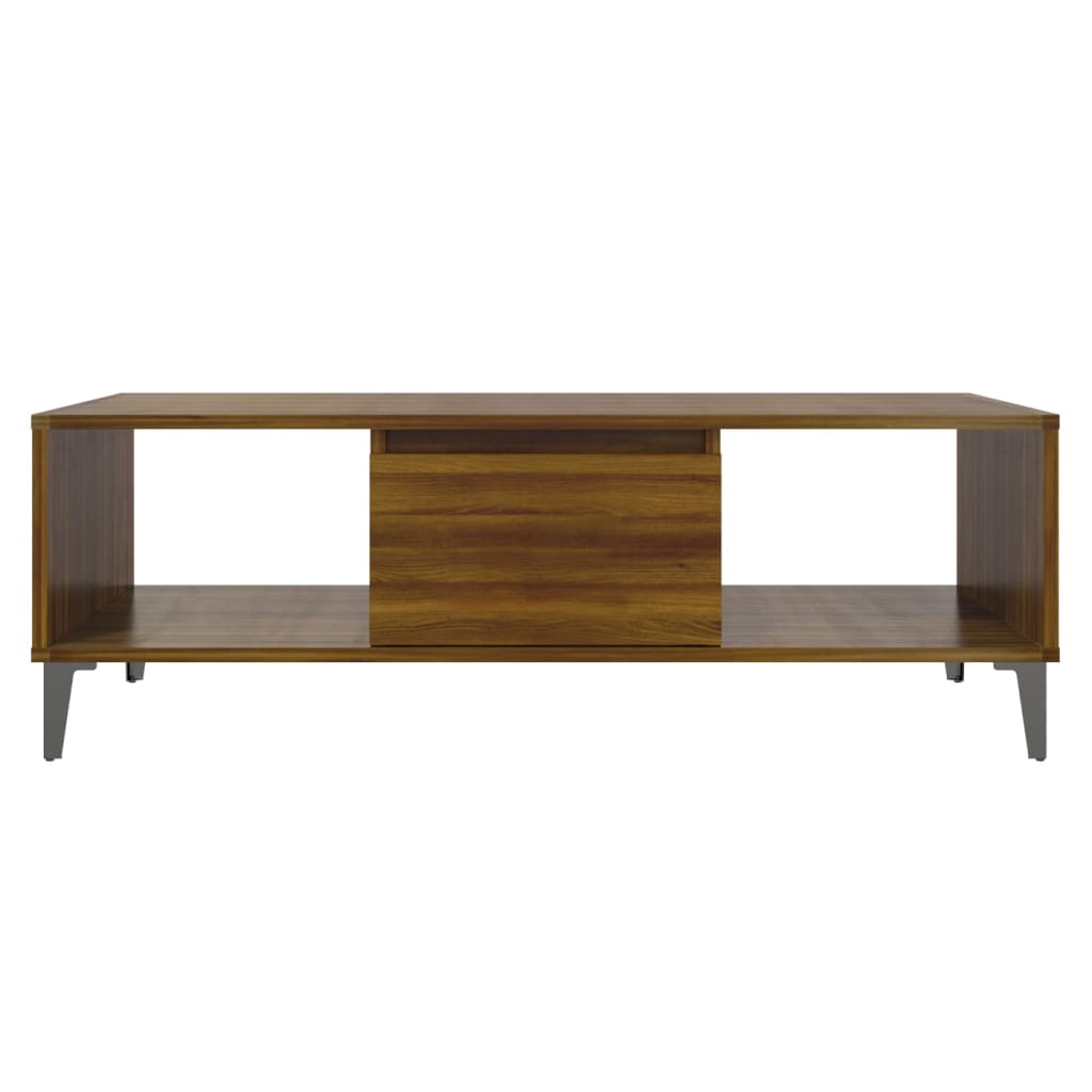 Tavolino da Salotto Rovere Marrone 103,5x60x35cm in Truciolato