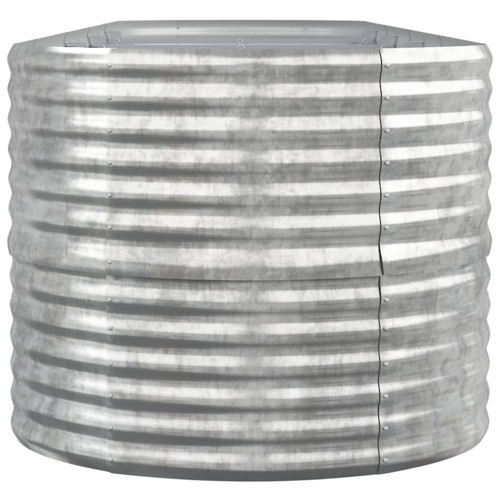 Letto Giardino Acciaio Verniciato a Polvere 440x80x68cm Argento