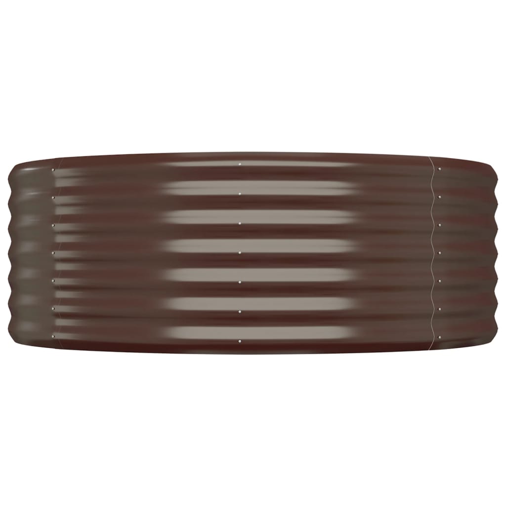Letto Giardino Acciaio Verniciato Polvere 322x100x36 cm Marrone
