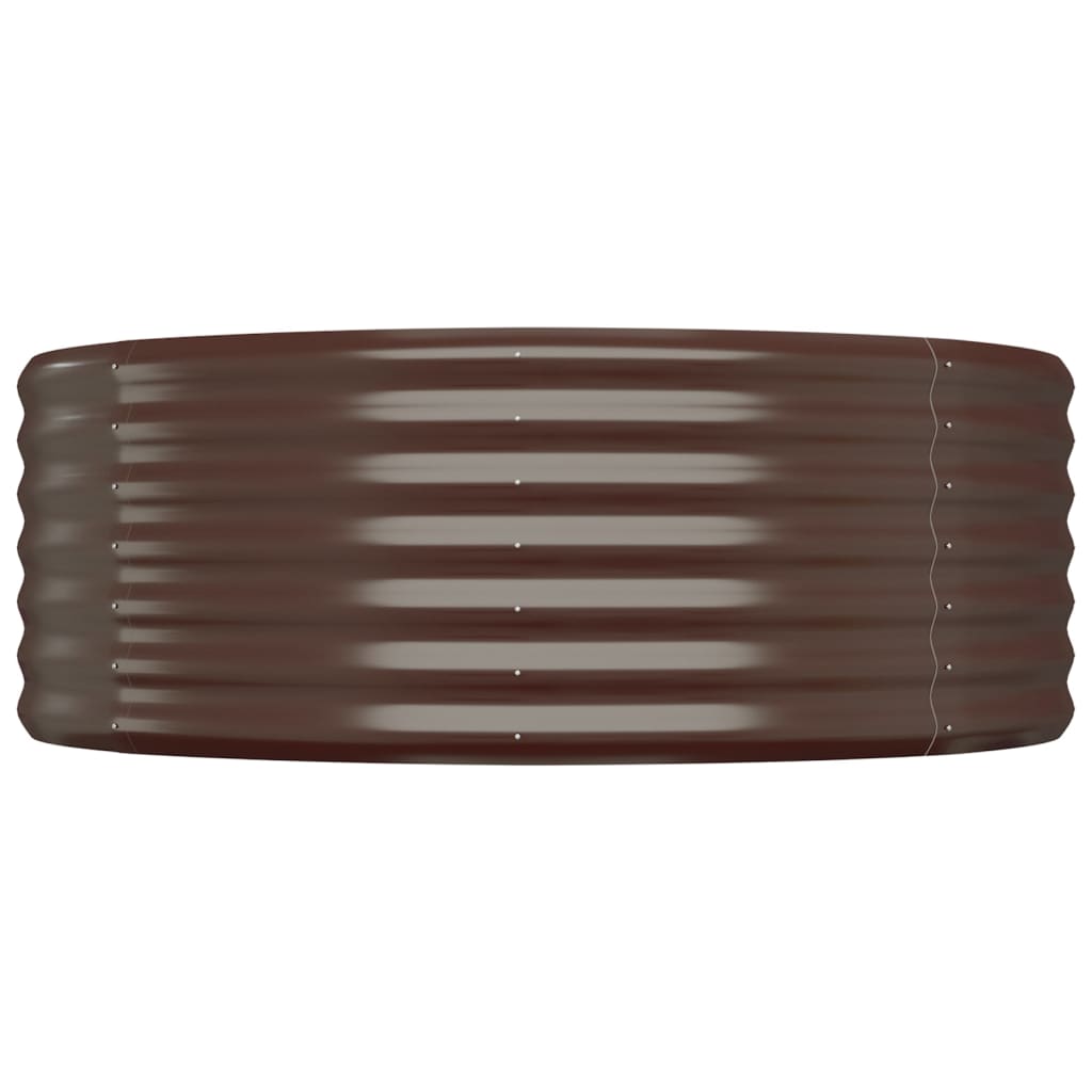 Letto Giardino Acciaio Verniciato Polvere 544x100x36 cm Marrone