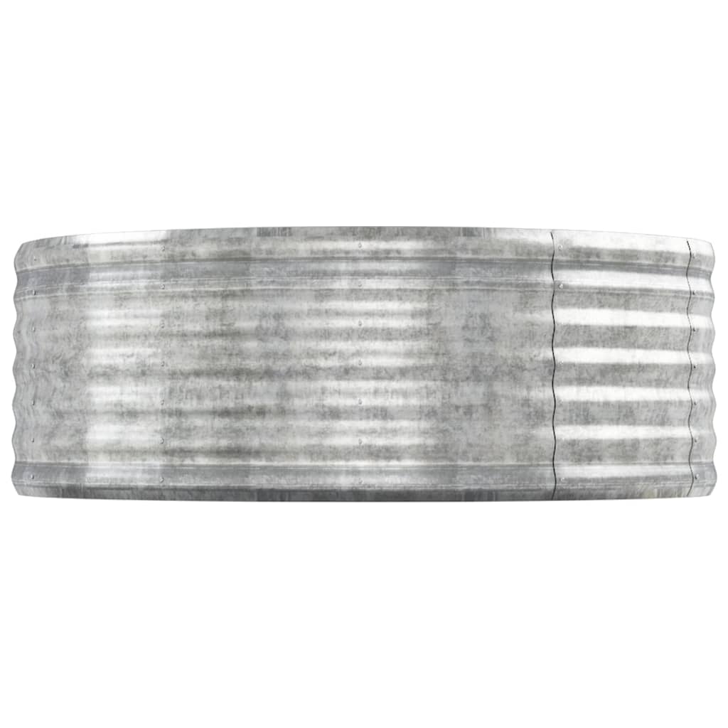 Letto Giardino Acciaio Verniciato Polvere 544x100x36cm Argento