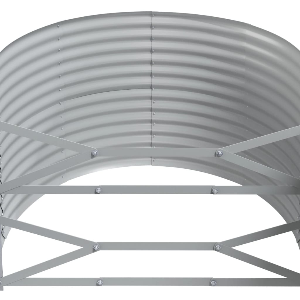 Letto Giardino Acciaio Zincato 396x100x68 cm Marrone