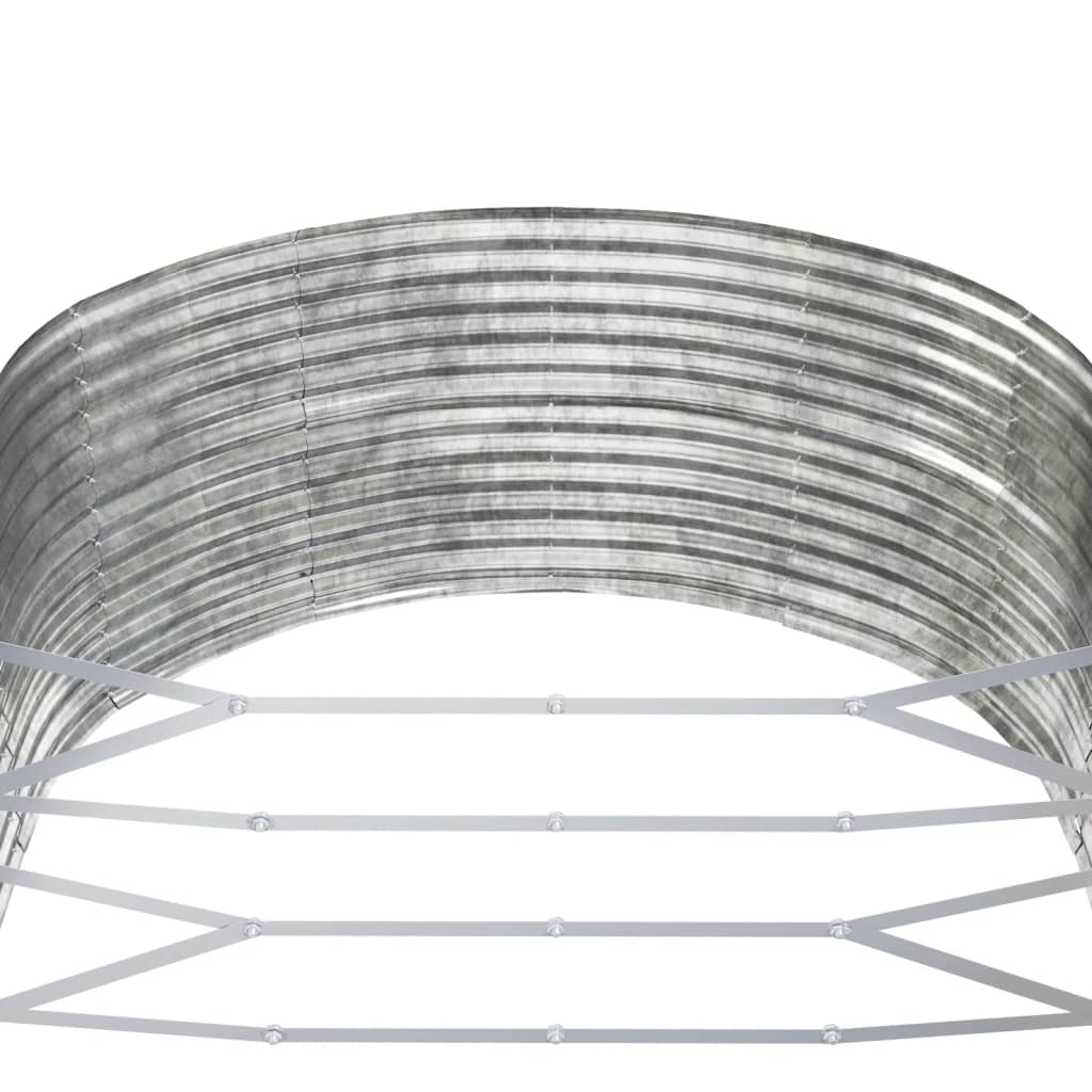 Letto Giardino Acciaio Zincato 291x140x68 cm Argento