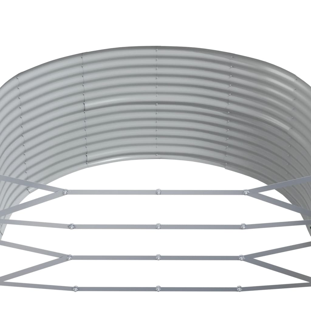 Letto Giardino Acciaio Zincato 367x140x68 cm Marrone