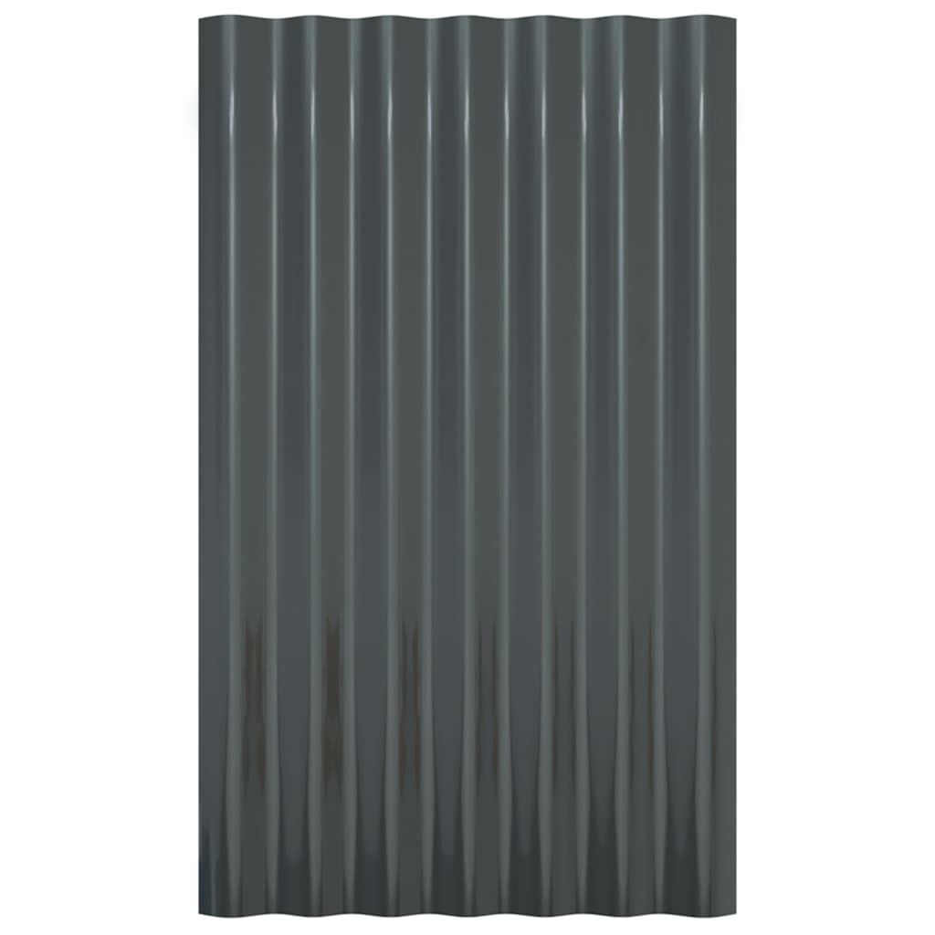 Pannelli Tetto 36pz Acciaio Verniciato Polvere 60x36 Antracite
