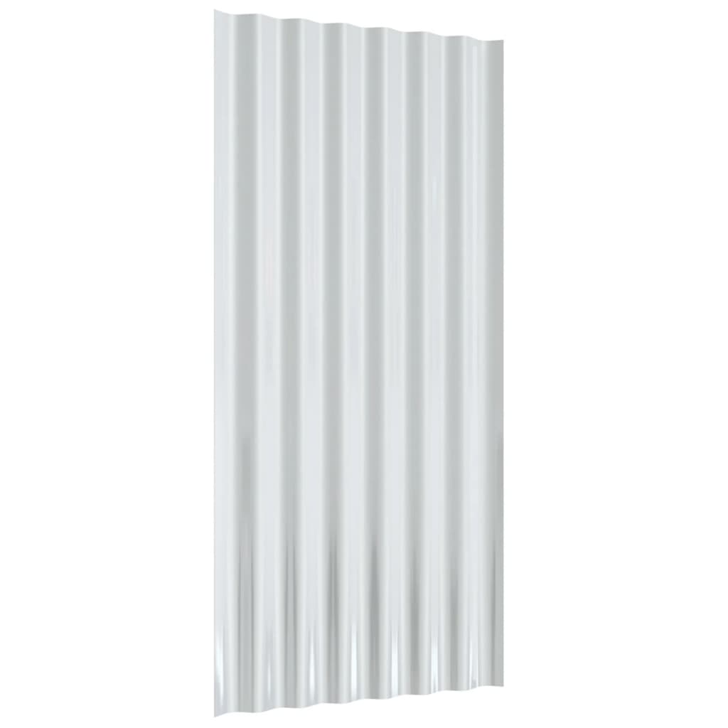Pannelli Tetto 36 pz Acciaio Zincato Marrone 80x36cm