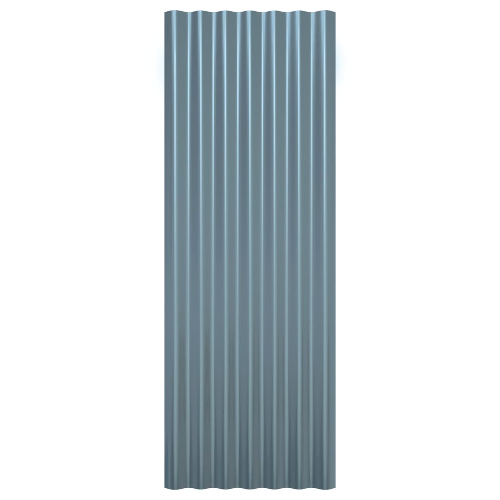 Pannelli Tetto 12pz Acciaio Verniciato a Polvere Grigi 100x36cm