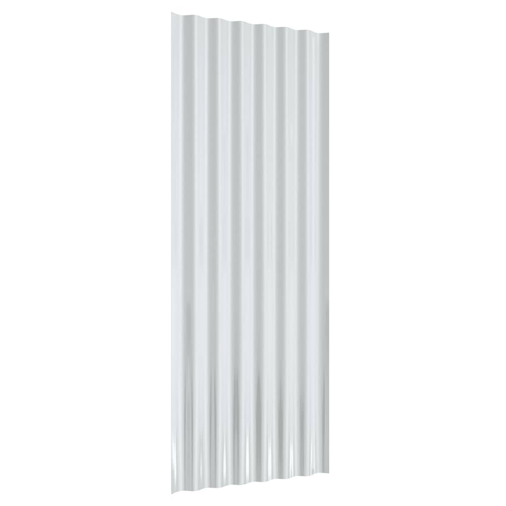 Pannelli per Tetto 12 pz Acciaio Zincato Antracite 100x36 cm