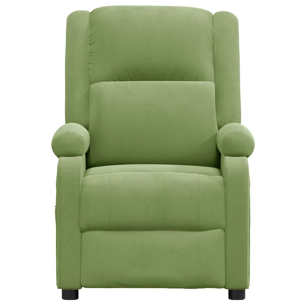 Poltrona Reclinabile Verde Chiaro in Velluto