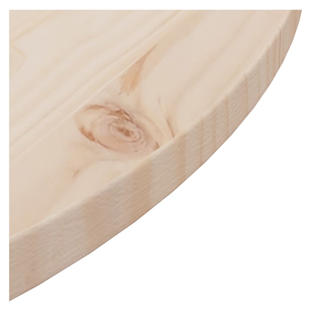 Piano Tavolo Ø70x2,5 cm in Legno Massello di Pino