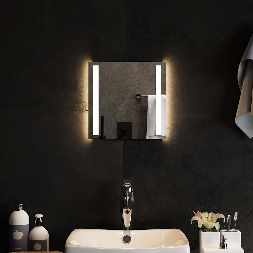 Specchio da Bagno con Luci LED 30x30 cm