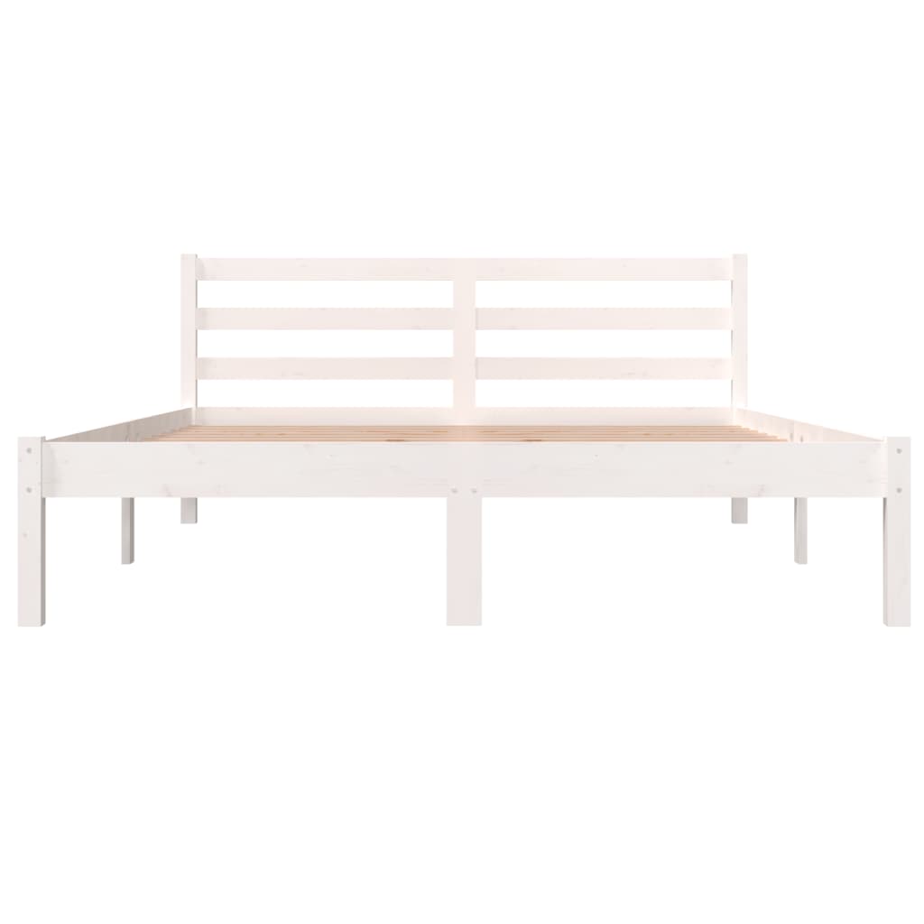 Giroletto in Legno Massello di Pino 140x190 cm Bianco