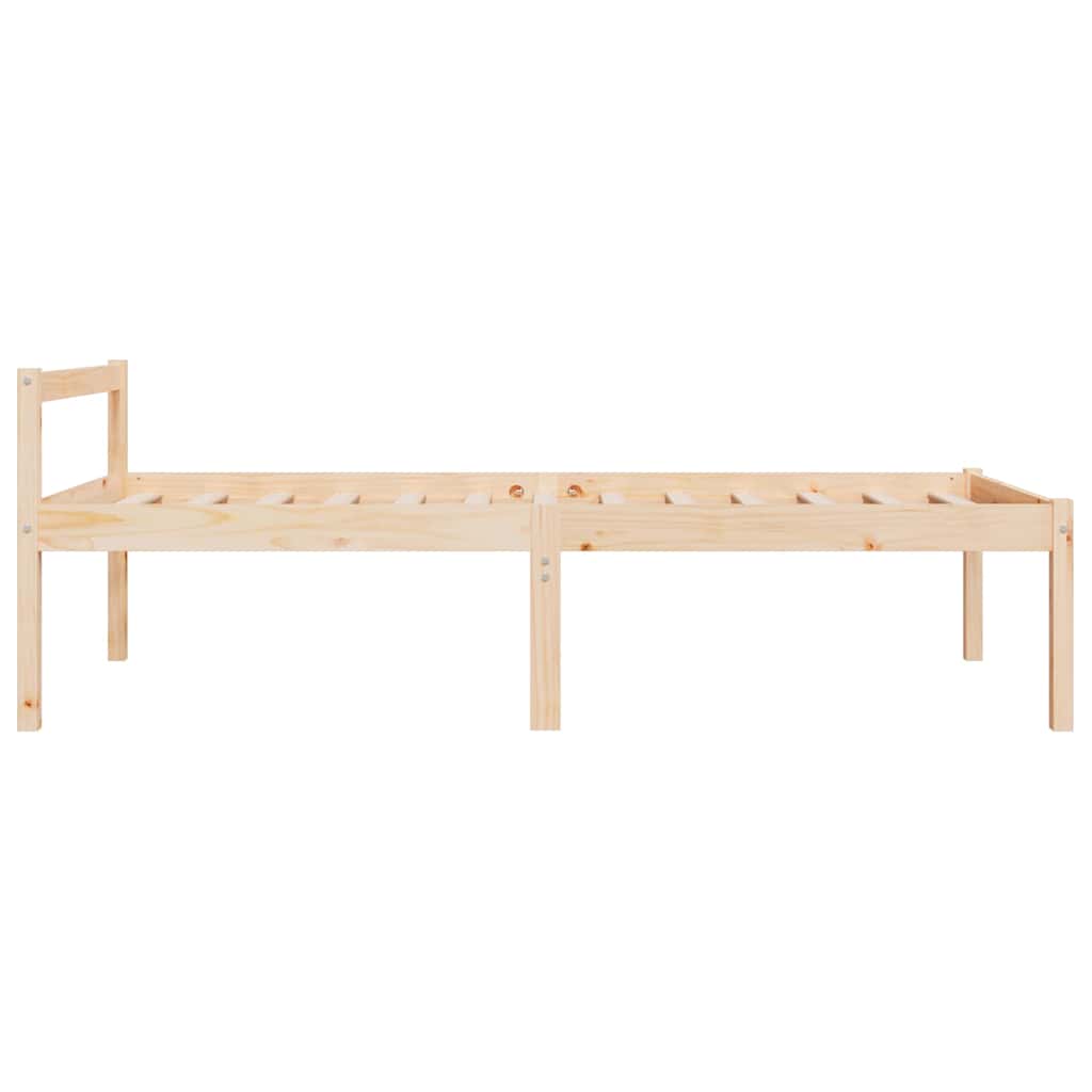 Letto per Anziani 90x200 cm in Legno Massello di Pino