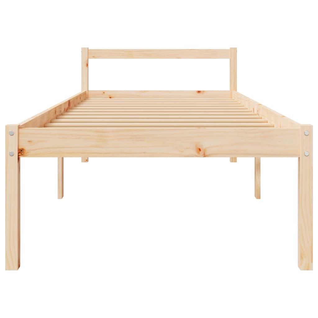 Letto per Anziani 100x200 cm in Legno Massello di Pino