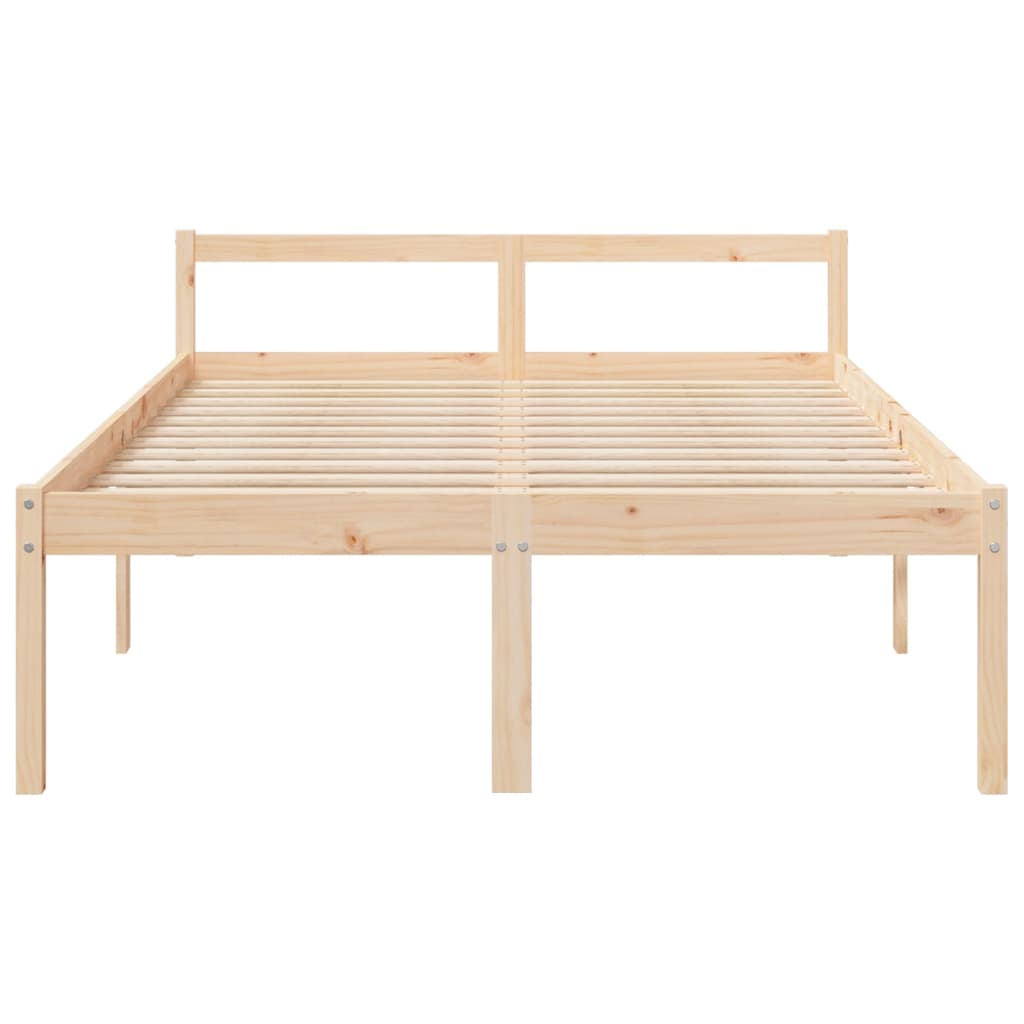 Letto per Anziani 140x200 cm in Legno Massello di Pino