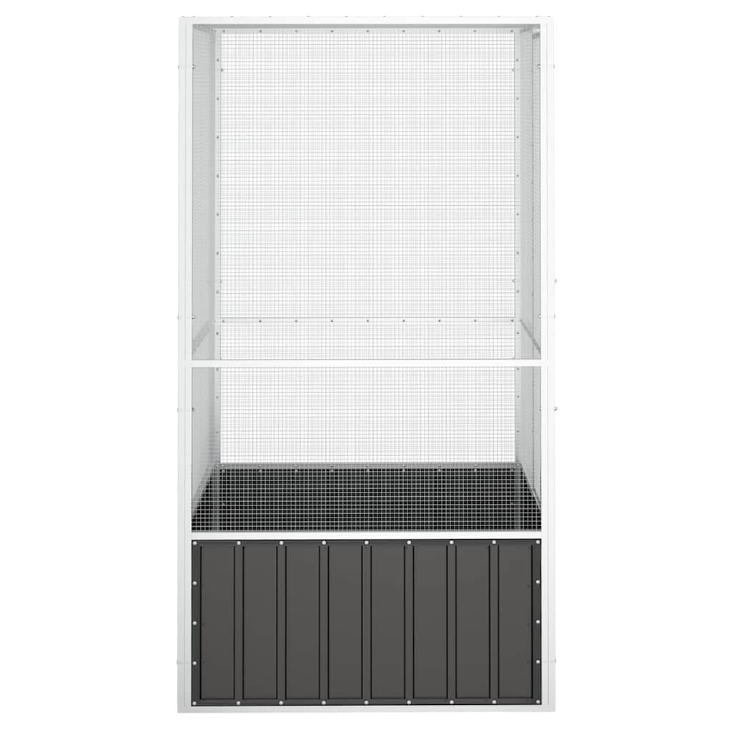 Gabbia per Uccelli Antracite 111x107x211,5 cm Acciaio Zincato