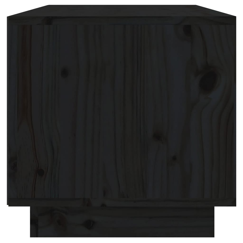 Mobile Porta TV Nero 60x35x35 cm in Legno Massello di Pino