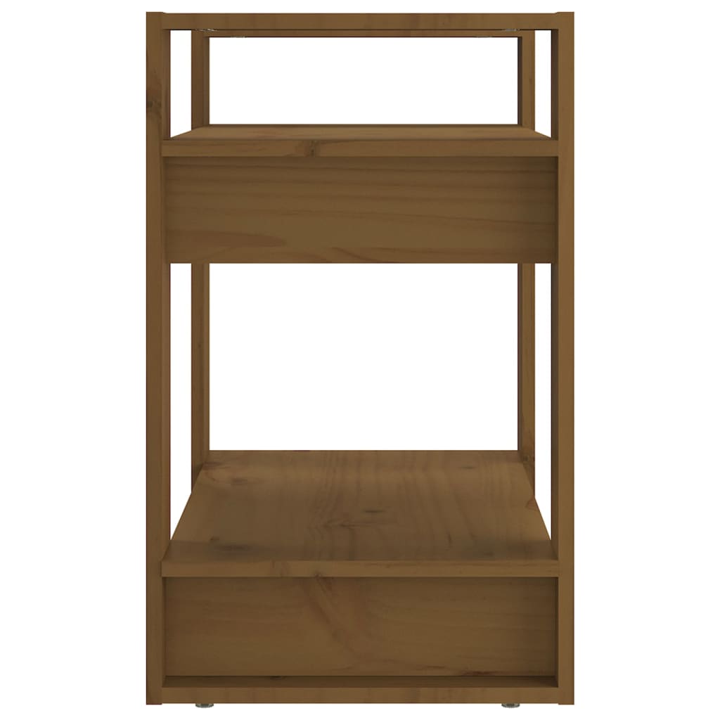 Libreria/Divisorio Ambrato 60x35x57 cm in Legno Massello