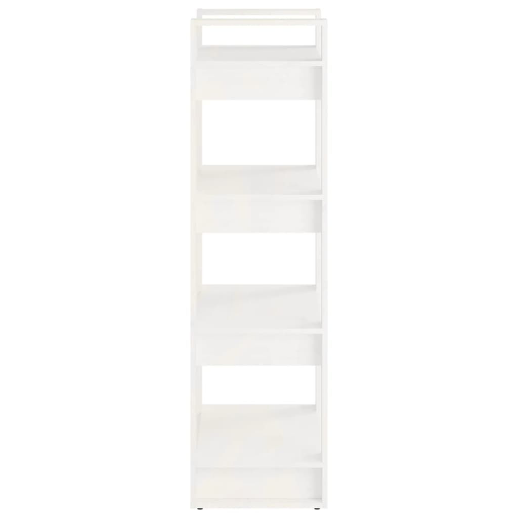 Libreria/Divisorio Bianco 60x35x125 cm Legno Massello