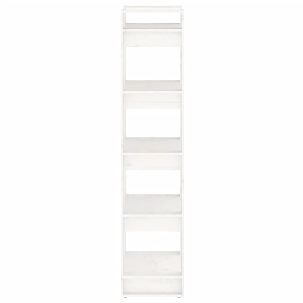 Libreria/Divisorio Bianco 60x35x160 cm Legno Massello