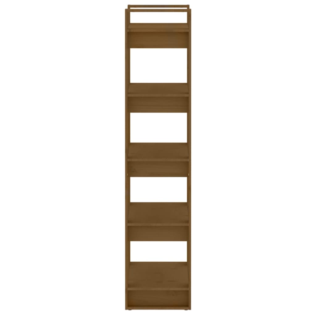 Libreria/Divisorio Marrone ambra 60x35x160 cm Legno Massello
