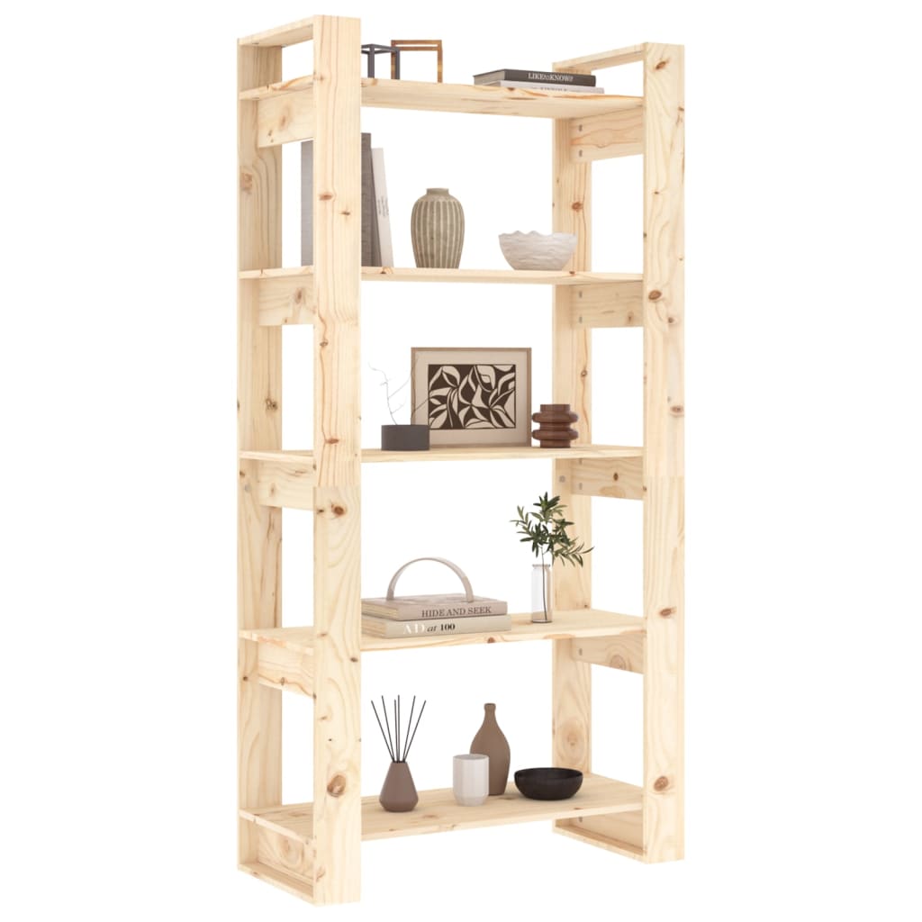 Libreria/Divisorio 80x35x160 cm in Legno Massello di Pino