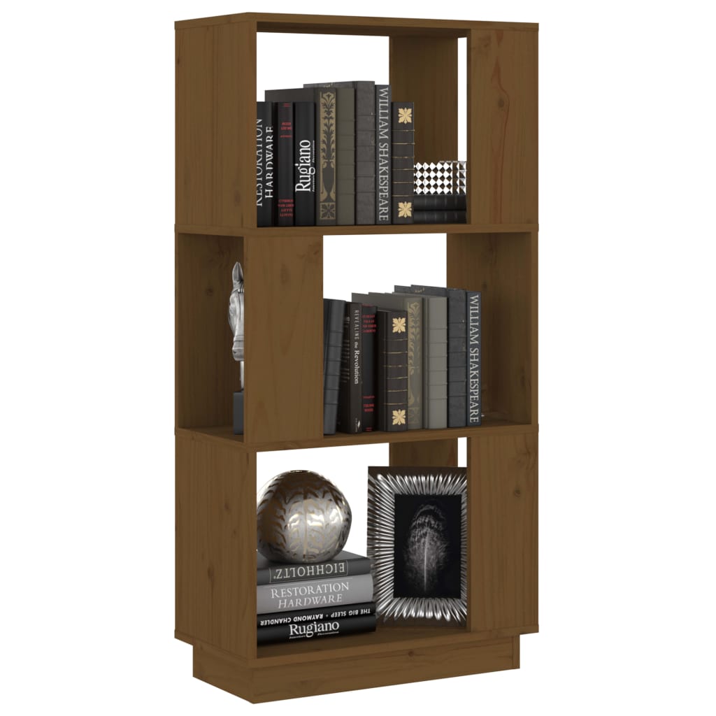 Libreria/Divisorio Ambrato 51x25x101 cm in Massello di Pino