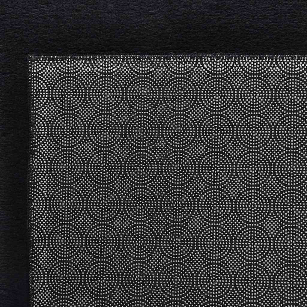 Tappeto Lavabile Soffice Pelo Corto 160x230 cm Antiscivolo Nero
