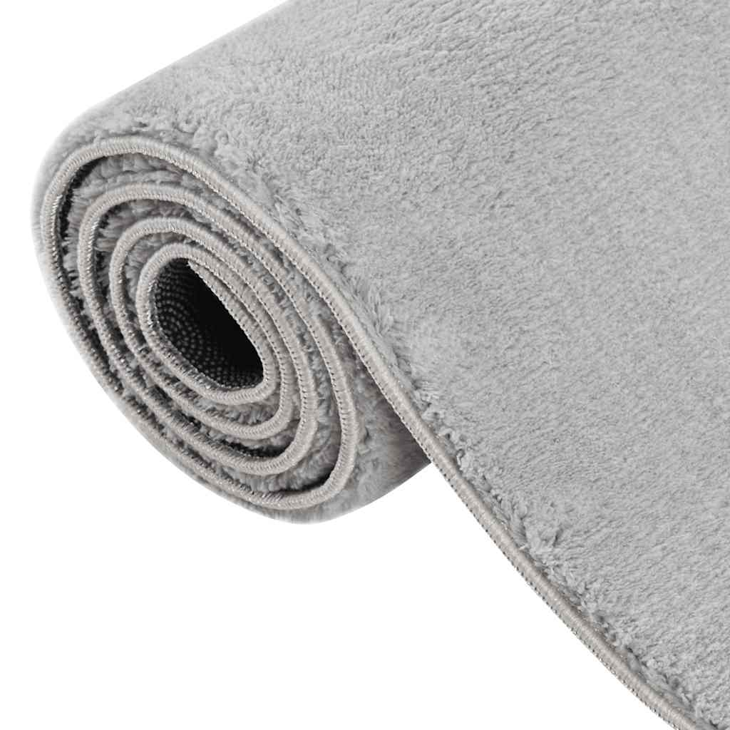 Tappeto Soffice a Pelo Corto 160x230 cm Antiscivolo Grigio