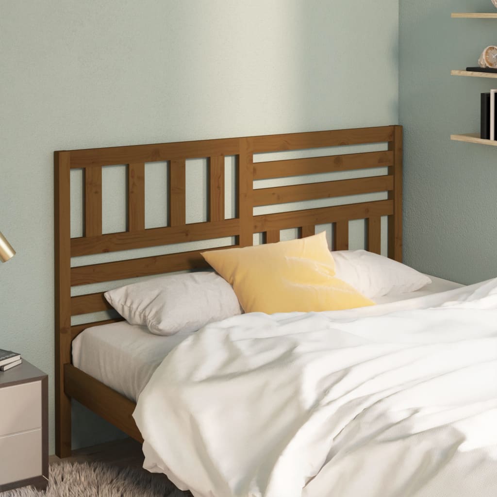 Testiera per Letto ambra 126x4x100 cm in Legno di Pino