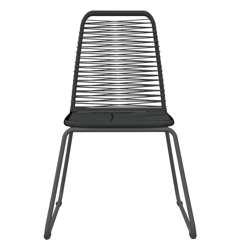 Set da Pranzo per Giardino 7 pz con Cuscini Nero