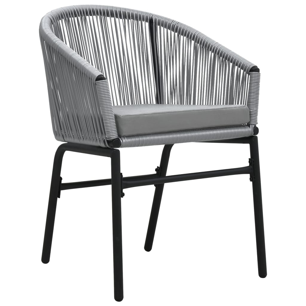 Set da Pranzo da Giardino 5 pz Grigio
