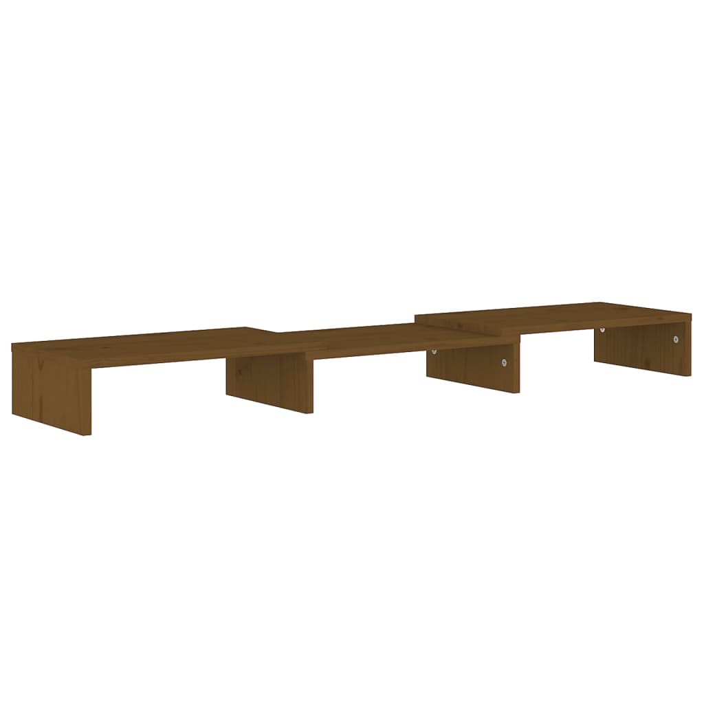 Supporto per Monitor Ambrato 80x24x10,5 cm Legno Massello Pino