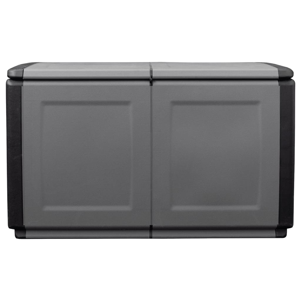 Contenitore da Giardino 96x53x57 230 L Grigio Scuro e Nero