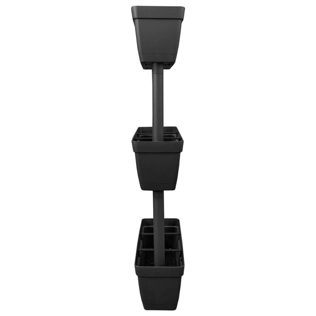 Fioriere da Giardino 3 pz 100 cm Antracite