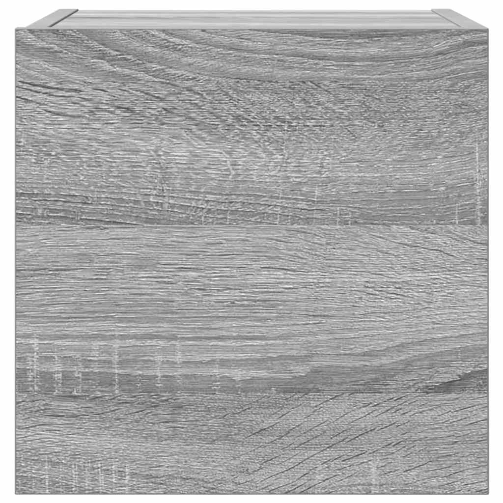 Armadietti TV Montati a Parete Grigio Sonoma 30,5x30x30 cm