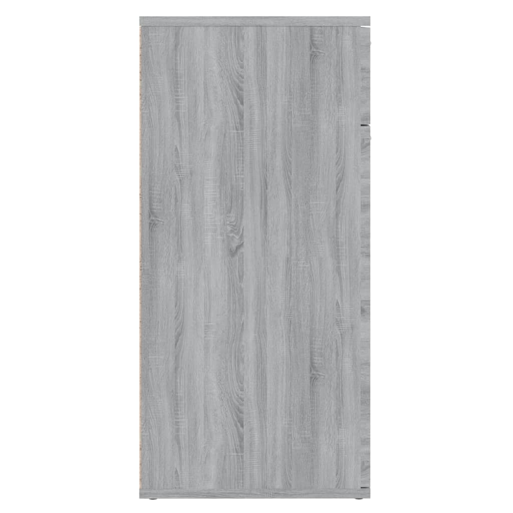 Credenza Grigio Sonoma 80x36x75 cm in Legno Multistrato