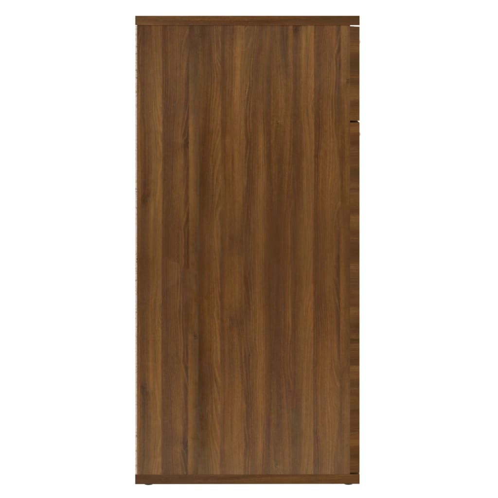 Credenza Rovere Marrone 80x36x75 cm in Legno Ingegnerizzato
