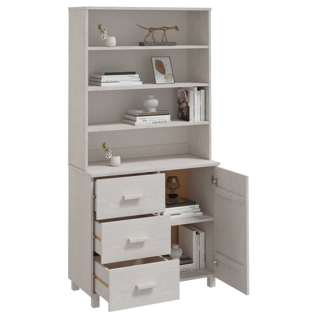 Credenza HAMAR in Legno Massello di Pino Bianca