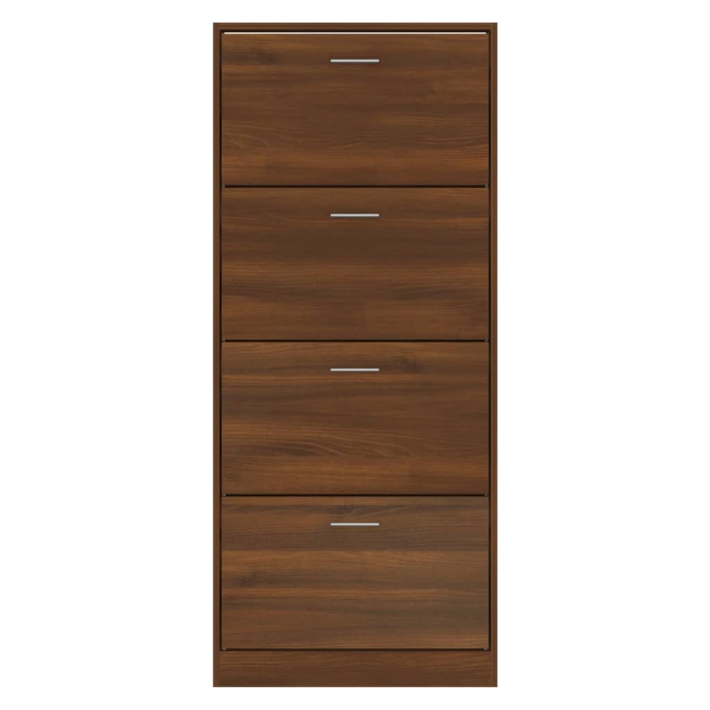 Scarpiera Rovere Marrone 63x24x147 cm in Legno Multistrato