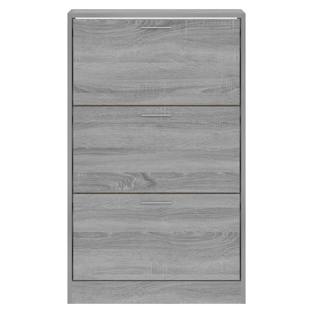 Scarpiera Grigio Sonoma 63x24x103 cm in Legno Multistrato