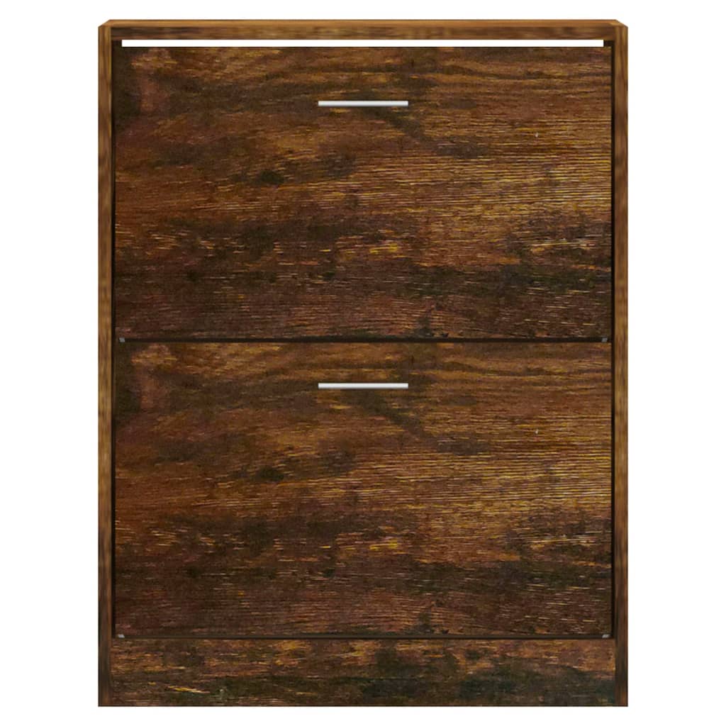 Scarpiera Rovere Fumo 63x24x81 cm in Legno Multistrato