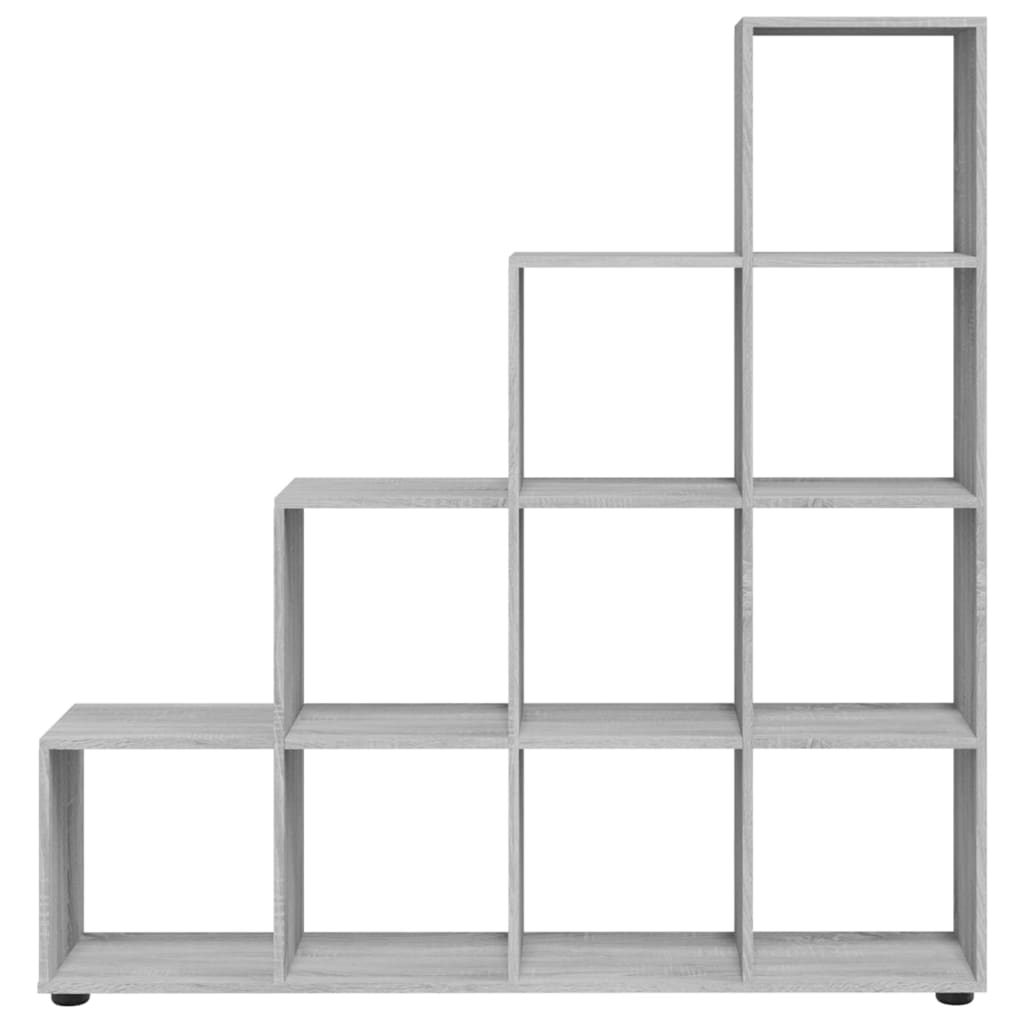 Libreria a Scala Grigio Sonoma 142 cm in Legno Multistrato