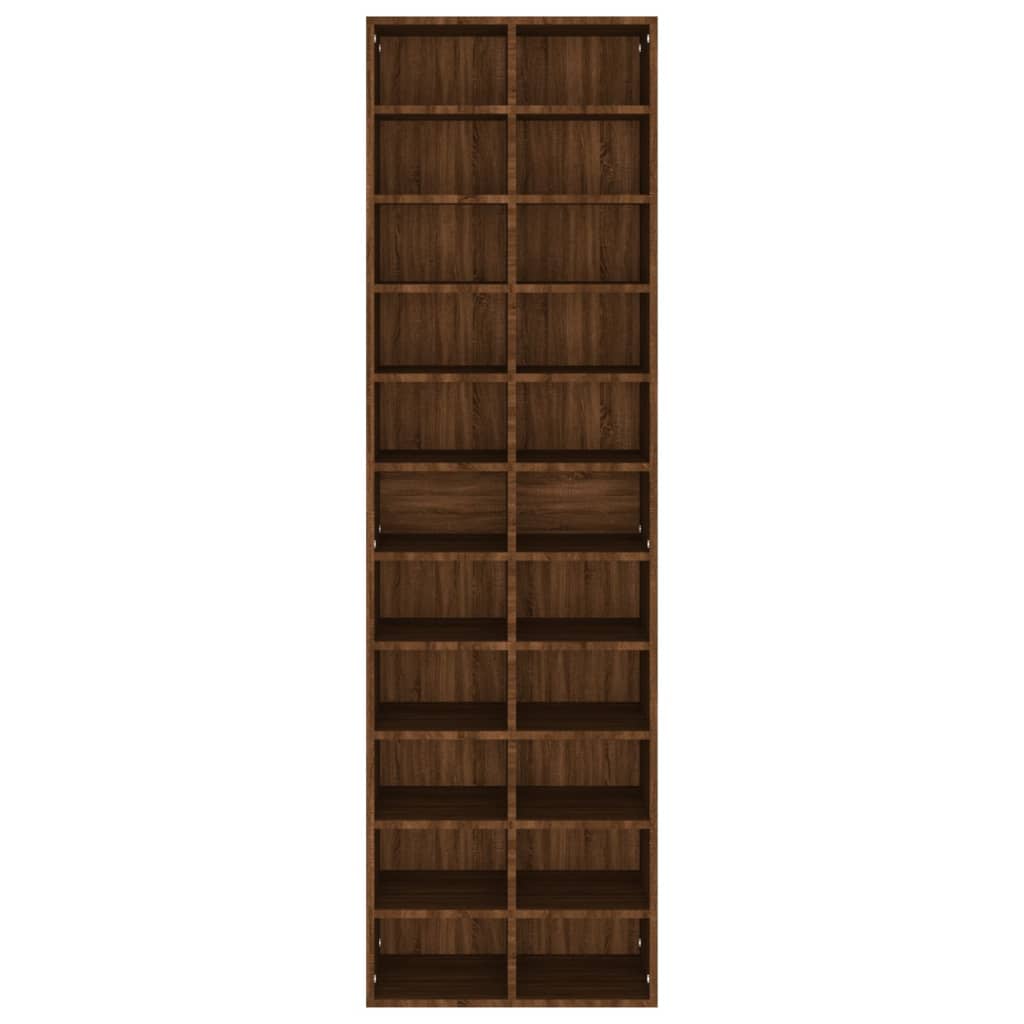 Scarpiera Rovere Marrone 54x34x183 cm in Legno Multistrato