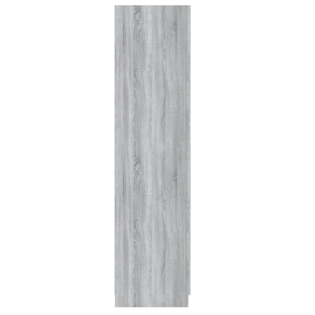 Armadio Grigio Sonoma 90x52x200 cm in Legno Multistrato