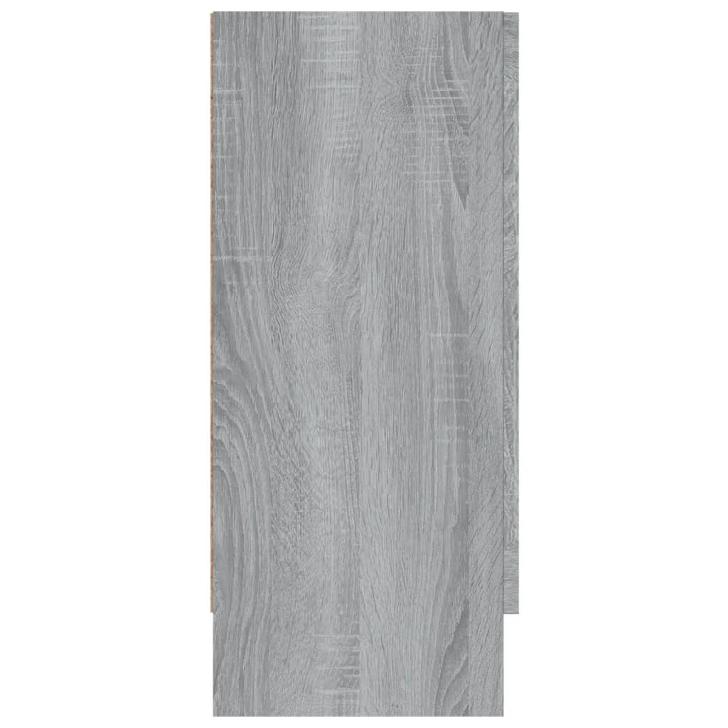 Mobile Vetrina Grigio Sonoma 120x30,5x70 cm Legno Multistrato
