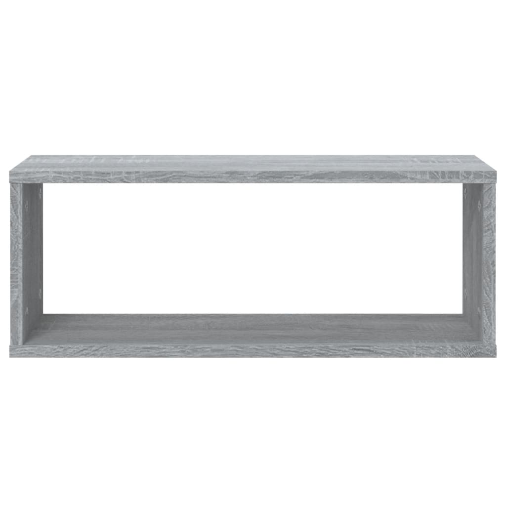 Mensole Cubo Muro 2 pz Grigio Sonoma 60x15x23 cm in Multistrato