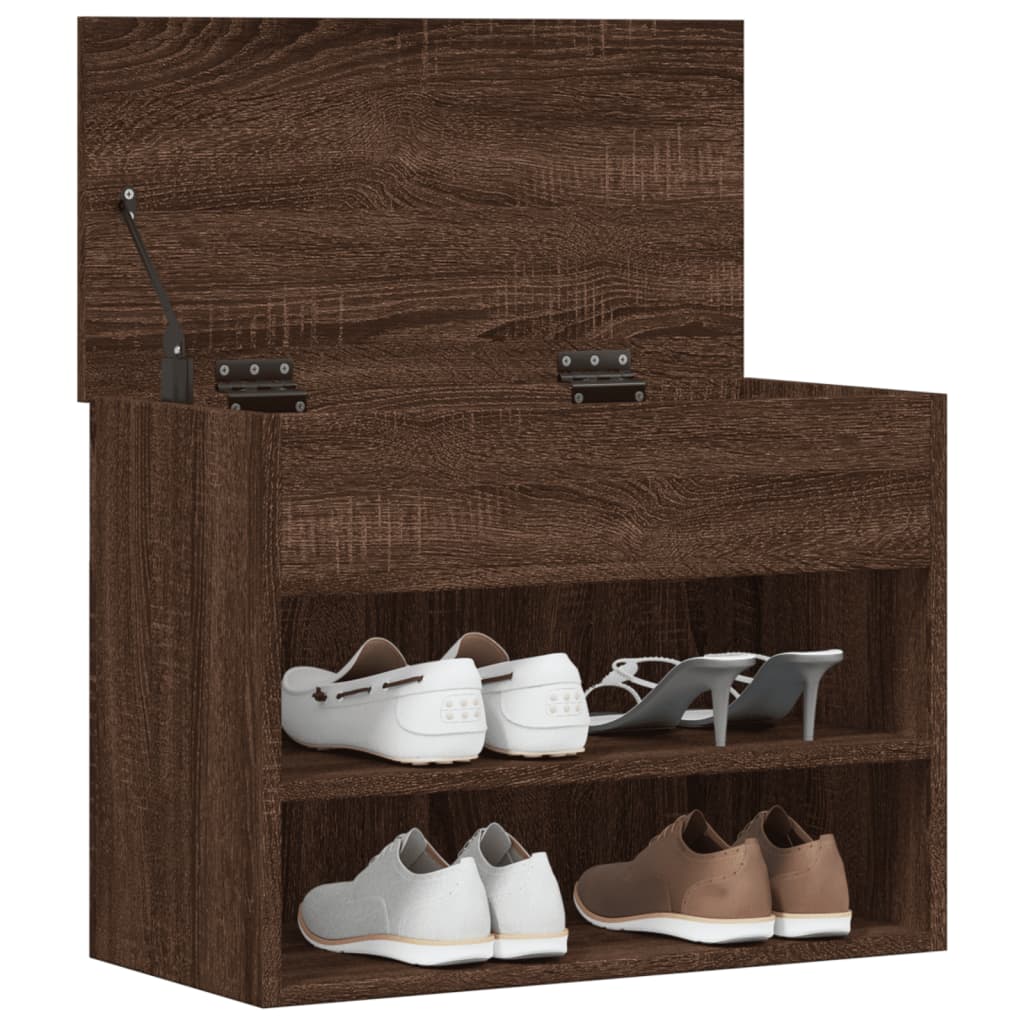 Scarpiera Rovere Marrone 60x30x45 cm in Legno Multistrato